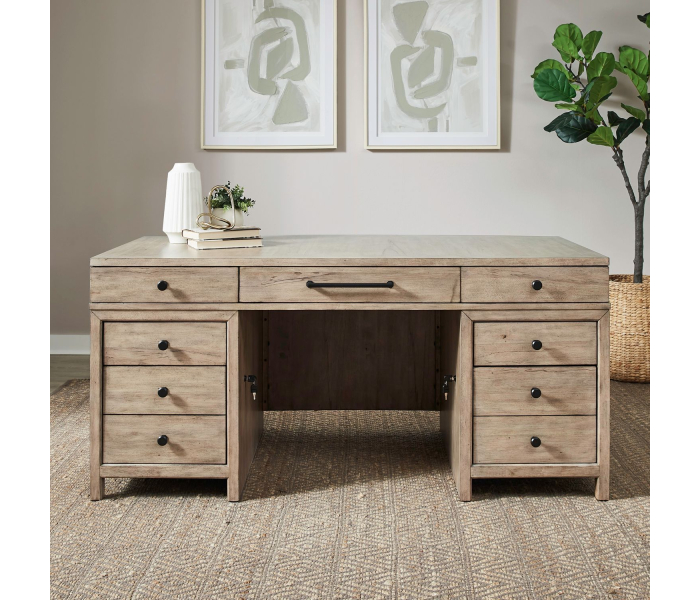 Proximity Place - Jr Executive Desk - Barley Buff