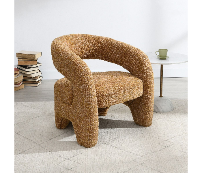Pelia - Accent Chair - Orange Tweed - Orange