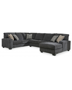Tracling Right Arm Facing Corner Chaise 3 Pc Sectional Slate, 99"