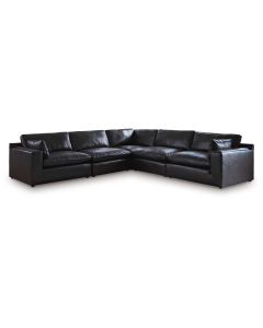 Emilia 5-Piece Sectional Black, 131.5"