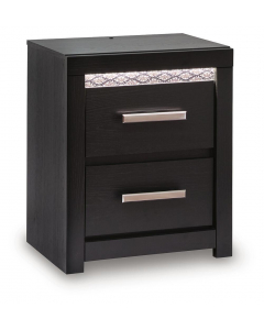 Brizmore Two Drawer Night Stand Black