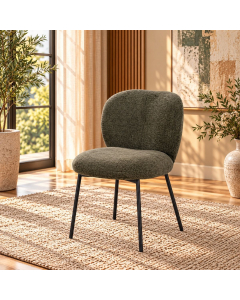 Cassian - Side Chair (Set of 2) - Green Linen - Dark Green