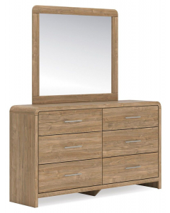 Gramburg Dresser And Mirror Warm Natural Brown