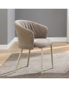 Ogin - Arm Chair (Set of 2) - Dark Beige & Natual - Gray