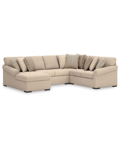 LadyMae 4-Piece Sectional With LAF Corner Chaise Twill