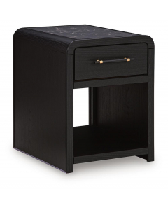 Clanden Rectangular End Table Black, 20.12"