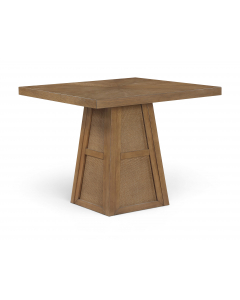 Fenwick - Cane Oak Veneer And Solid Wood Dining Table - Dark Brown, 36.25"