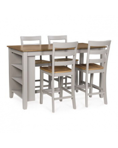 Harperfeld Dining Room Counter Table Set (Set of 5) Natural / Gray