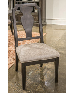Wickenger Dining Upholstered Side Chair (Set of 2) Light Gray / Dark Brown