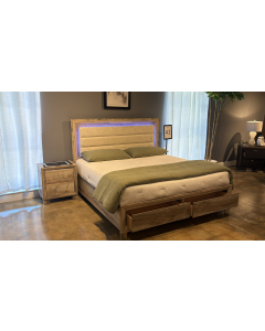 Callie - King Bed With Storage - Brown - Light Brown