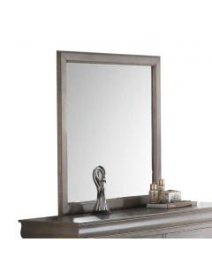 Louis Philippe III - Gray Mirror - Antique - Dark Brown, 36" Wide