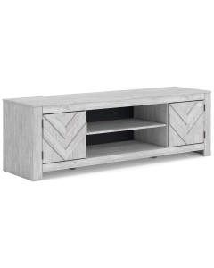 Cayboni LG TV Stand With Fireplace Option Whitewash