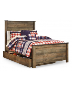Trinell Panel Bed With 1 Storage Drawer Brown