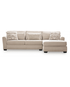 Mandi Point 2-Piece Sectional Sofa With RAF Corner Chaise Marble, 117"