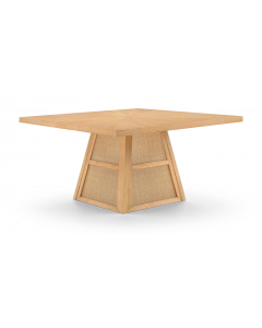 Fenwick - Cane Oak Veneer And Solid Wood Dining Table - Natural - Light Brown, 54.25"