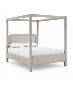 Salina - Linen Textured Fabric Upholstered King Bed