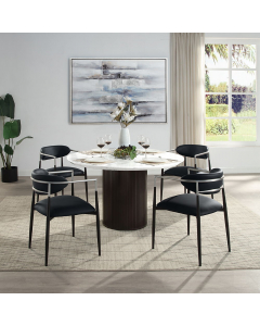 Jaramillo - Arm Chair (Set of 2) - Black Leatherette - Black