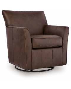 Braydunn Swivel Glider Accent Chair Espresso Brown