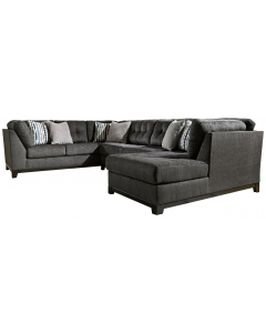Reidshire Right Arm Facing Corner Chaise 3 Pc Sectional Steel, 145"