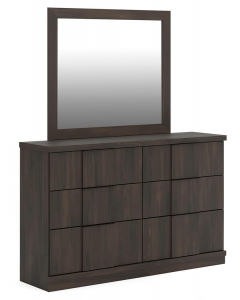 Shaehartin Dresser And Mirror Dark Brown, 59.57" Wide