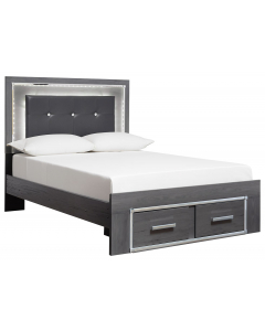 Lodanna Full Panel Bed With Storage Gray