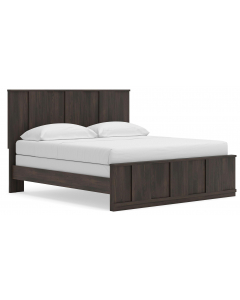Shaehartin Panel Bed Dark Brown