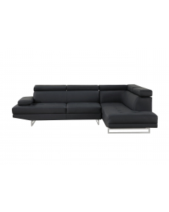 U9784 - Right Arm Facing Sectional - Black, 82"