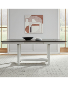 Brook Bay - Gathering Trestle Table - Textured White / Carbon, 40"