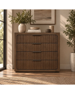 Leanna - Chest - Brown Oak - Dark Brown, 45" Tall