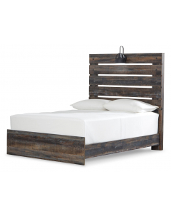 Drystan Panel Bed Brown / Beige