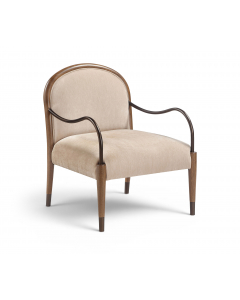 Cambria - Fabric Upholstered Accent Chair - Beige / Brown