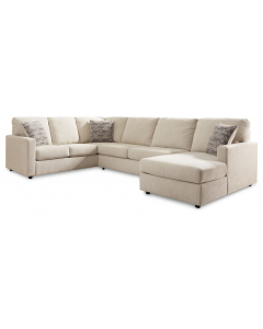 Edenfield Right Arm Facing Corner Chaise 3 Pc Sectional Linen, 88"