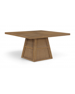 Fenwick - Cane Oak Veneer And Solid Wood Dining Table - Brown - Dark Brown, 54.25"