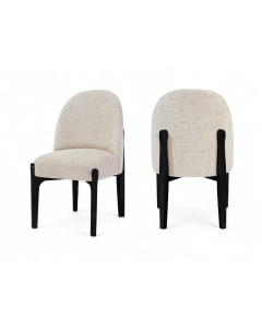 Torino - Fabric Upholstered Dining Chair (Set of 2) - Beige /