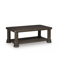 Bannette Rectangular Cocktail Table Dark Brown, 50.25"