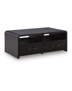 Clanden Rectangular Cocktail Table Black, 50.28"