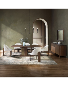 Ouida - Dining Table - Brown & - Dark Brown, 86"