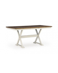 Brinfern Dining Room Counter Butterfly Extension Table Brown / Antique White, 78"
