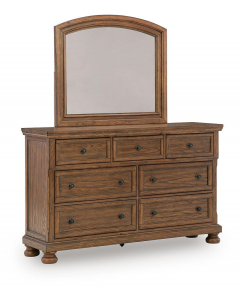 Zackaryn Dresser And Mirror Warm Brown