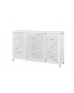 Alina - Dresser With LED - White, 62" Wide