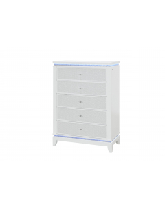 Alina - Chest With LED - White, 52" Tall