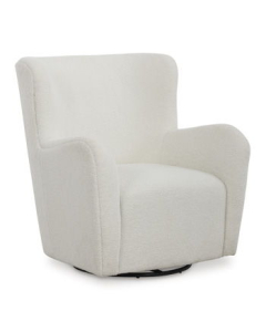 Rowenburg Swivel Glider Accent Chair Cream