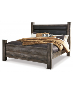 Wynnlow Upholstered Poster Bed Gray