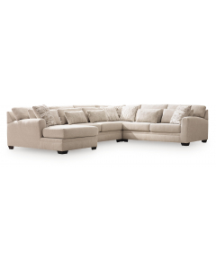 Mandi Point 4-Piece Sectional With LAF Corner Chaise Marble, 152"