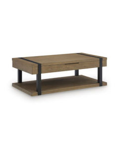 Jorannti Rectangular Lift Top Cocktail Table Medium Brown, 52"