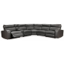 Samperstone Zero Wall Recliners With Console 6 Pc Sectional Gray, 134"