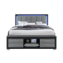 Emma - King Bed With LED And USB - Black /