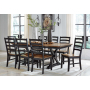 Wildenauer - Brown / Black - 9 Pc. - Extension Table, 8 Side Chairs