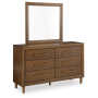 Lyncott - Brown - Dresser And Mirror, 61.25" Wide
