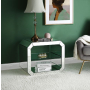 Meria - Accent Table - Mirrored & Clear Glass - 20", 24"
